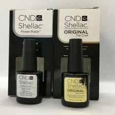 CND Shellac LED/UV Base Coat + Top Coat 0.5 oz - DUO Brand New in Box
