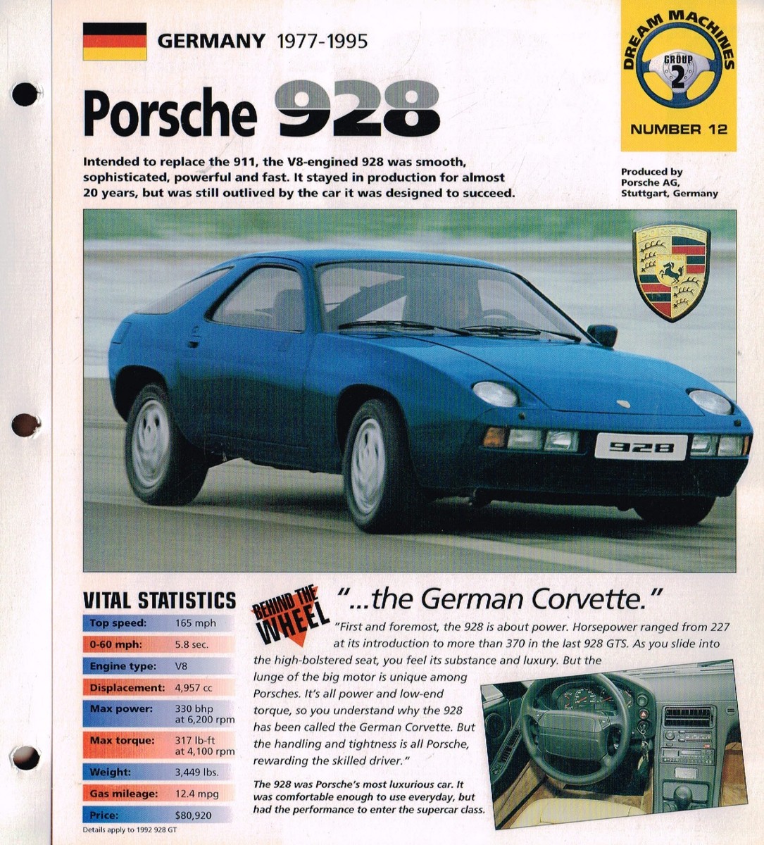 PORSCHE 928/944/959/968 BROCHURES / ROAD TESTS Collection | eBay