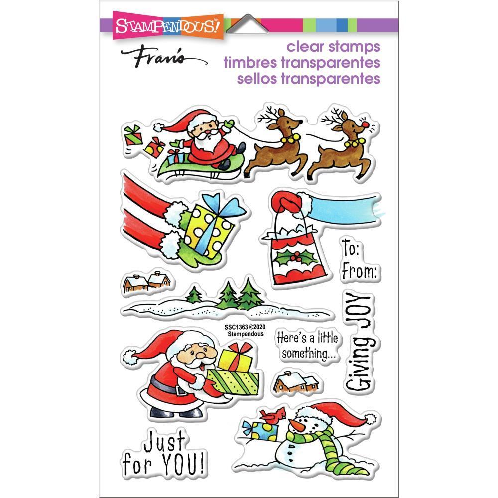New Stampendous Rubber Stamp set clear CHRISTMAS GIFT winter free USA ...