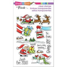 New Stampendous Rubber Stamp set clear CHRISTMAS GIFT winter free USA ship