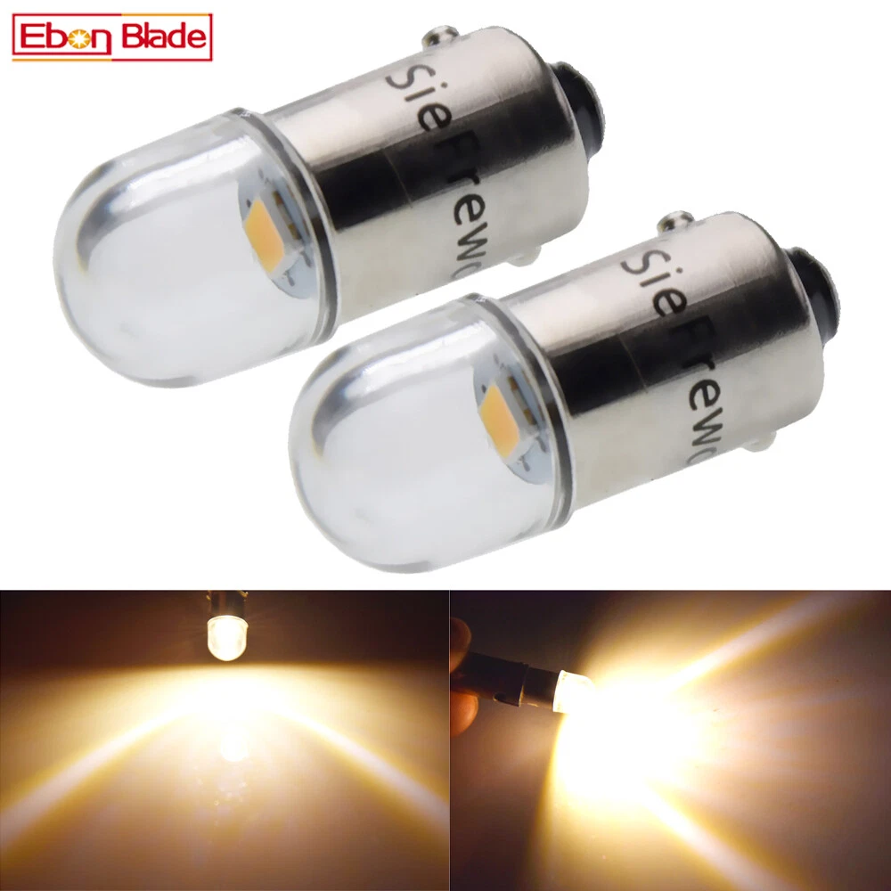 2Pcs BA9S T11 T4W LED Car Interior Dome Map Light Globe Bulbs Warm