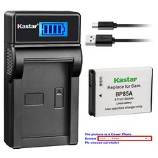 Kastar Battery LCD USB Charger for EA-BP85A BP-85A BP85A Samsung EC-SH100ZBPRUS