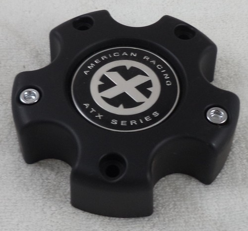 American Racing ATX Wheels Flat Black Custom Wheel Center Cap Caps # CAP M-733 - Picture 2 of 4