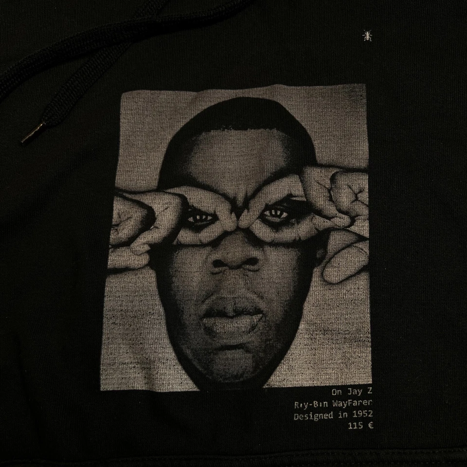 Hype Means Nothing Jay-Z Wayfarer 连帽衫男式中号黑色 Pharrell Williams — 第 2/4 张图片