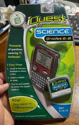 Leap Frog iQuest Cartridge Science Grades 6-8 Handheld Ages 11-14 SEALED NEW