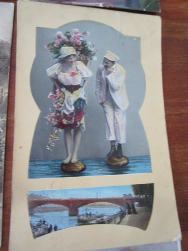 AK-20) DODICI BELLISSIME CARTOLINE ANTICHE COPPIE DI INNAMORATI TUTTE USATE VARIE ANNATE - Foto 9 di 14