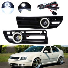 Leftright Led Bumper Grille Fog Lights Drl Lamp For Vw Bora Jetta Mk4 1999-2004