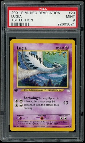 Lugia (1st Edition) graded PSA 9 for sale on eBay