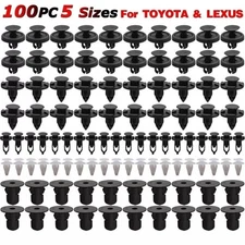 100PCS Trim Panel Clips Bumper Expansion Nails For Toyota Corolla Camry Lexus