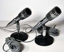 Lot 2 Dynamic Microphones Vintage Lafayette Japan  Stands NOT TESTED / Parts