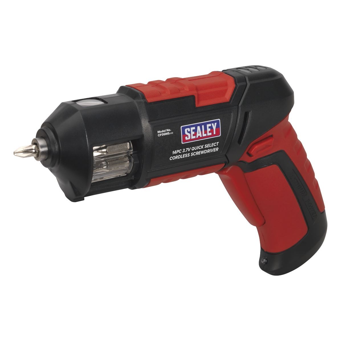 Sealey Cordless Screwdriver Quick Select 14pc Set 3.7V Lithium-ion USB CP36MS - Image 2