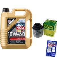 Mann Inspektionspaket 5L Liqui Moly 10W-40 FüR Skoda Fabia II Combi 1.6