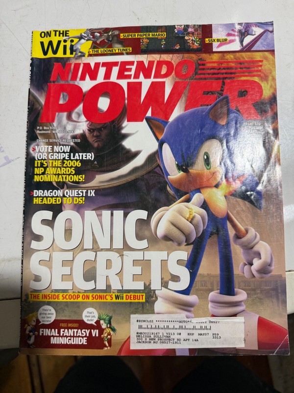 Nintendo Power Vol 213 Sonic Secrets Magazine No Poster