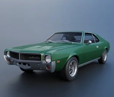 AMC Javelin 1968 3d printed resin model kit 1/25 scale