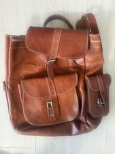 Large Vintage Leather Backpack