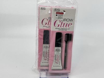 Ardell Brow Glue Clear Gel Strong Hold Eyebrow Lamination Lift, 2 PACK