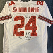 2024 Ohio State National Champions Signed Jersey 21+ Autos Jeremiah Smith SWAU