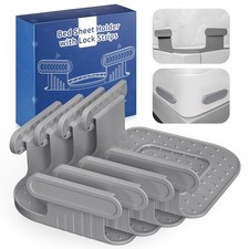 Bed Lock Sheet Holders Fit All Sheet Size, New Upgrade Sheet Straps Keep Shee...