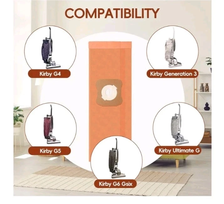 15 Pack Vacuum Bags for Kirby G3 G4 G5 G6 G7 Gsix Ultimate G 197394 204803 - Image 3 of 4