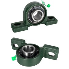 Pillow Block Bearing 1 3/8 inch Shaft Bore, Solid Cast Iron Base, Self-Aligni...