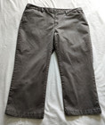 EDDIE BAUER Medium Gray "LEDGEND Wash CURVY Crop" Pant Sz 16 (22.5 Inseam) — photo 1