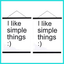 2 Pack Magnetic Poster Hanger Frame, 13x19 13x22 13x24 Light Wood Wooden Magn...