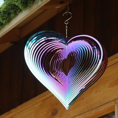 Wind Spinners Outdoor, Garden Decor, Bird Deterrents for Outside, 3D Metal Ya...