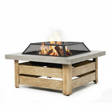 34-inch Iron Fire Pit Table Wood-burning stove