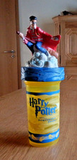 Becher mit vollplastischer Harry Potter Figur als Deckel / Original 2001