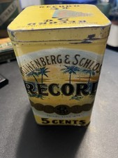 Vintage 1910s Rothenberg & Schloss RECORD 5&cent; Cigar Tin Humidor