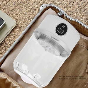 2-Mini Portable Washing Machine For Travel Underwear Washer White