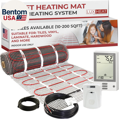 70Sqft Floor Heating Mat Kit - 120V Radiant Floor Heating Mat - Complete Electri