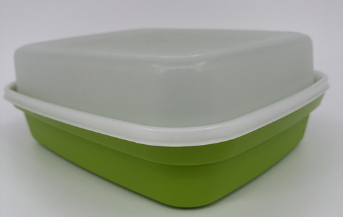 Tupperware Fleischmarinadenbehälter "Season N Serve" mit Deckel grün weiß - Bild 1 von 5