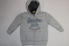 OshKosh Bgosh Hoodie Pullover 2T Gray Spellout Patch Kids Full Zip