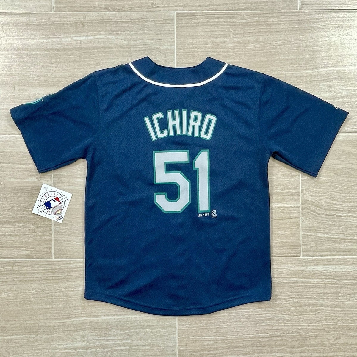 Youth Size 10-12 Majestic Seattle Mariners Ichiro Suzuki #51