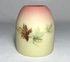 Vintage Fenton Burmese Uranium Glass Fairy Lamp Light Shade / Top  Autumn Leaf