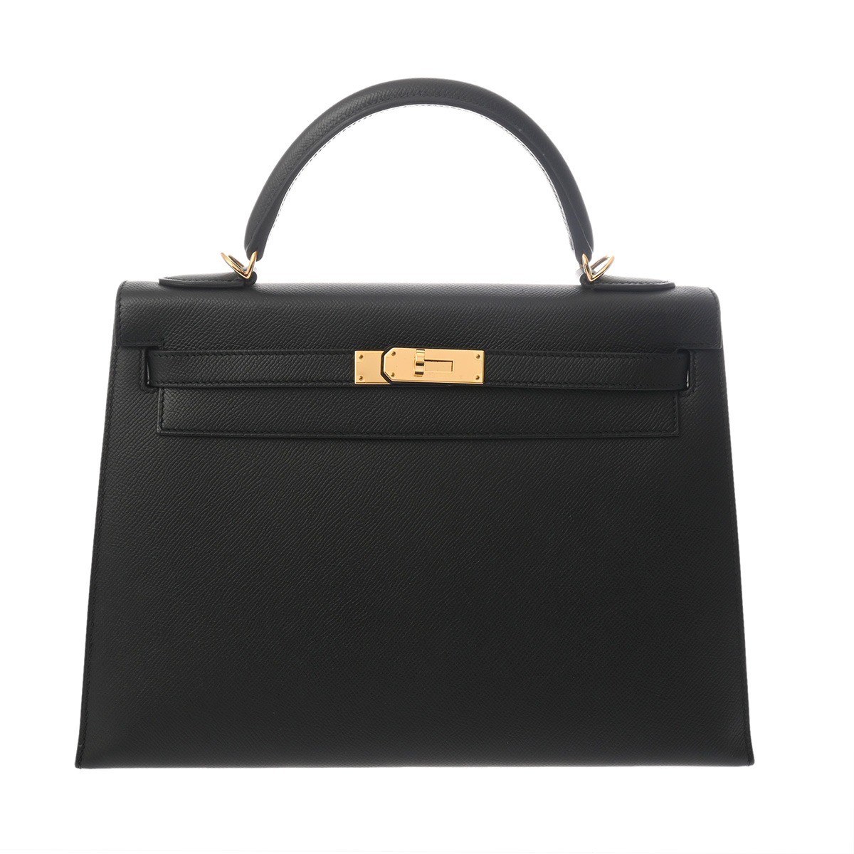 HERMES Kelly 32 Outside stitching 2WAY Black/Noir hand bag 800000142171000