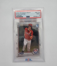 2020 Bowman Draft Chrome 1st Bowman Evan Carter BD-126 PSA Graded Rangers