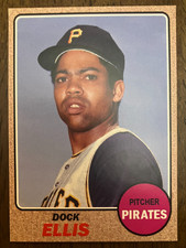 PITTSBURGH PIRATES: Dock Ellis Custom Modern 1968 Style Art Card