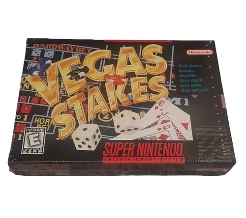 VEGAS STAKES Super Nintendo SNES NEW Factory  SEALED Authentic 1ST Edition
