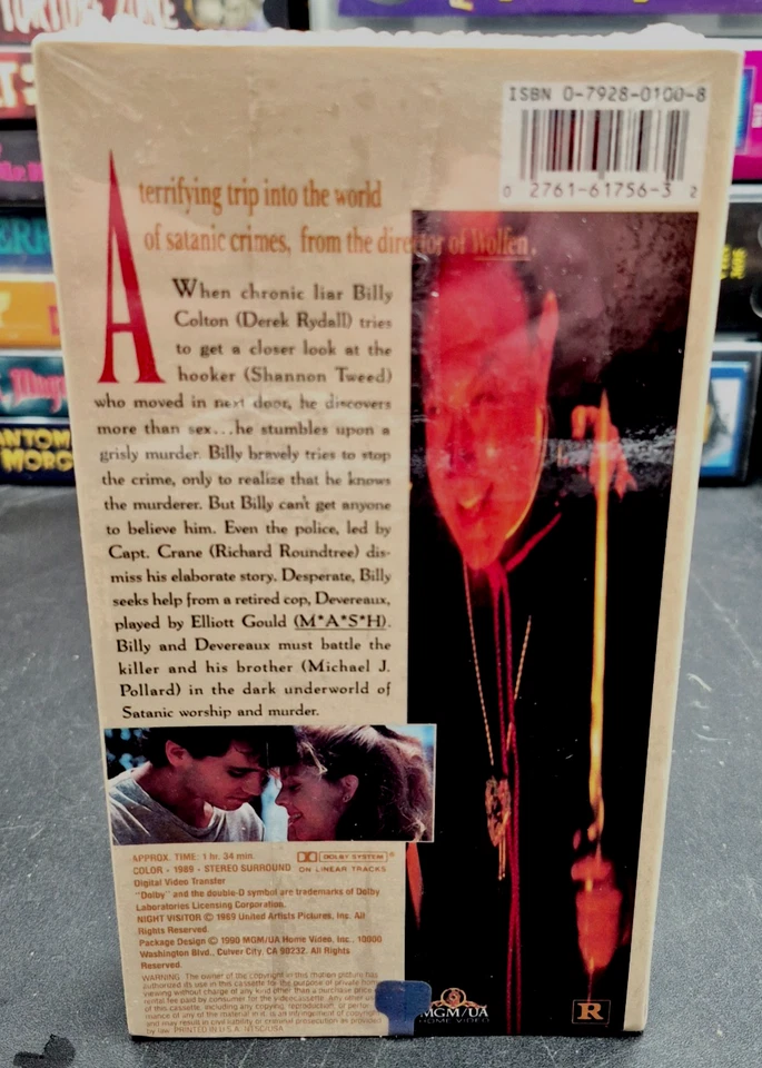 Night Visitor VHS MGM 1990 Satanic Cult Thriller Shannon Tweed NEW SEALED - Image 2 of 4