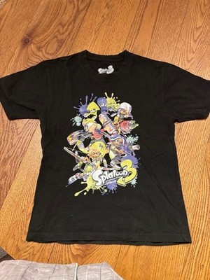 VS Squid Octopus 3 Kurzarm T-Shirt schwarz Größe S Splatoon 140 Game Inkling