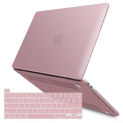 IBENZER, MacBook Pro 13 Inch Case Hard Shell Case & Keyboard Cover, Rose Gold