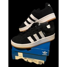 Adidas Campus 00s J Black White Gum Sole Kids Size 4 Youth Sneakers HQ6638