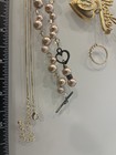 antique catholic religious Saint Mary Mother brooch pin heart locket Pins Pearls — photo 3