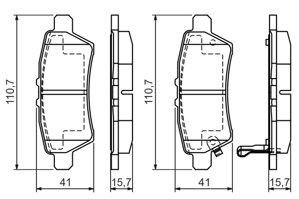 0 986 494 369 Bosch Brake Pad Set, Disc Brake for Nissan