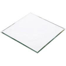 Plymor 6" Square, 3mm Thick Beveled Glass Mirror