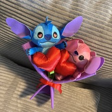 Disney Stitch Angel Valentine Plush Bouquet NWOT