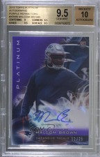 2015 Platinum Rookies Purple Refractor 12/25 Malcom Brown BGS 9.5 Auto 0nr3