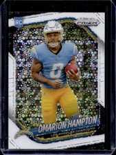 2025 Panini Prizm Omarion Hampton RC White Disco Rookie #355 Chargers
